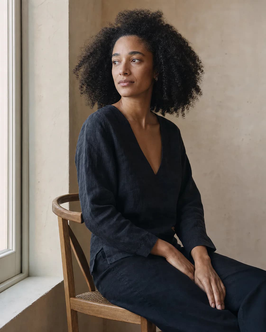 A relaxed portrait in natural window light